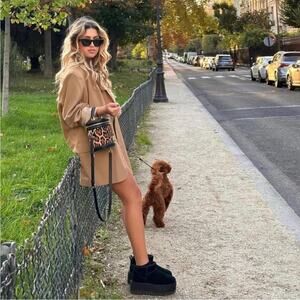 UGG Black Platform Shoes boots ankle